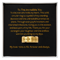 Engraved Men's Ring - Incredible You - The Best Shop 4U
