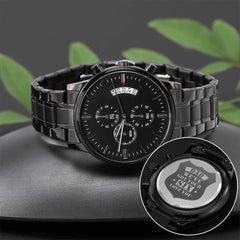 Engraved Watch We've Got Your Six (Charcoal Black) – Men's Watch - The Best Shop 4U