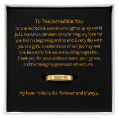 Engraved Women's Ring - Incredible You - The Best Shop 4U