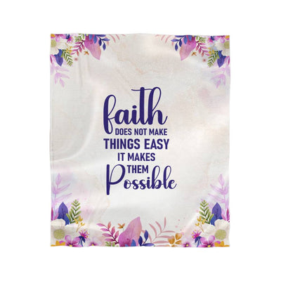 Faith Does Not Make Things Easy – Mink Touch Fleece Blanket - The Best Shop 4U