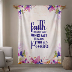 Faith Does Not Make Things Easy – Mink Touch Fleece Blanket - The Best Shop 4U