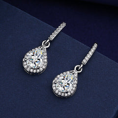Fashion Drop Shape Ear Studs Micro Inlaid Zircon Earrings - The Best Shop 4U