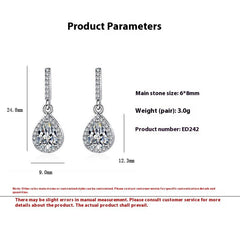 Fashion Drop Shape Ear Studs Micro Inlaid Zircon Earrings - The Best Shop 4U