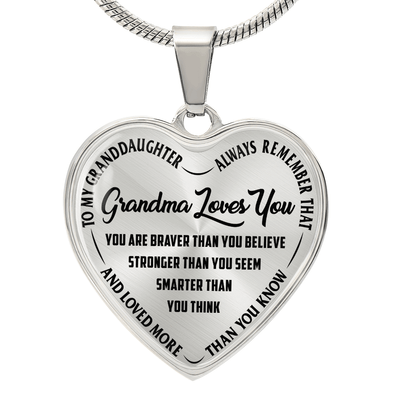 Grandma Loves You - Heart Necklace - The Best Shop 4U