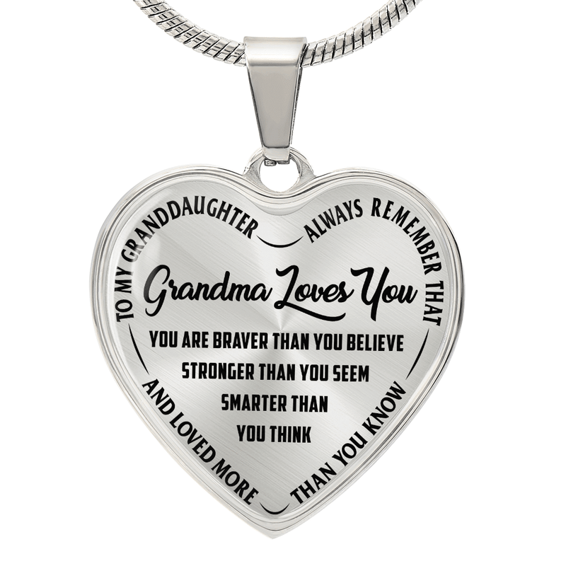 Grandma Loves You - Heart Necklace - The Best Shop 4U