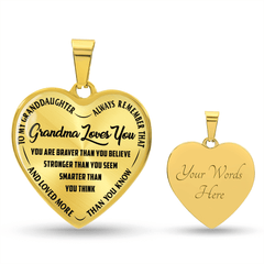 Grandma Loves You - Heart Necklace - The Best Shop 4U