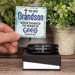 Hold Tightly - Cross Leather Bracelet - The Best Shop 4U
