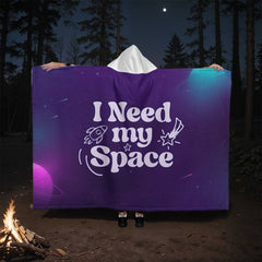I Need My Space – Hooded Sherpa Fleece Blanket - The Best Shop 4U