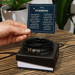Last Forever Love You Forever (To My Grandson) – Bracelet - The Best Shop 4U