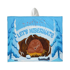 Let's Hibernate – Hooded Sherpa Fleece Blanket - The Best Shop 4U