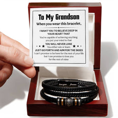 Love You Forever Believe Deep (To My Grandson) – Bracelet - The Best Shop 4U