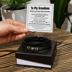 Love You Forever Believe Deep (To My Grandson) – Bracelet - The Best Shop 4U