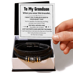 Love You Forever Believe Deep (To My Grandson) – Bracelet - The Best Shop 4U