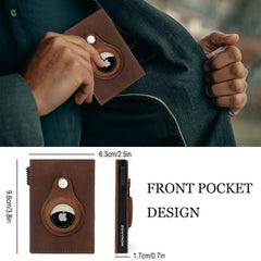 Men's Wallet With Airtag Card Slot, RFID Anti-theft, Credit Card Smart Pop-up, Tri-fold Wallet - The Best Shop 4U