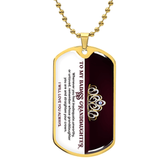 My Badass Granddaughter - Dog Tag Necklace - The Best Shop 4U