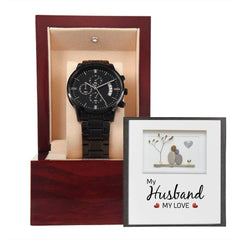 My Husband My Love - Black Chronograph Watch - The Best Shop 4U