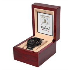 My Husband My Love - Black Chronograph Watch - The Best Shop 4U