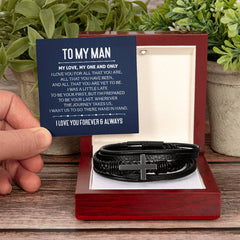 My One and Only - Leather Cross Bracelet - The Best Shop 4U