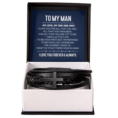 My One and Only - Leather Cross Bracelet - The Best Shop 4U