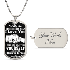 My Son - Dog Tag Necklace - The Best Shop 4U