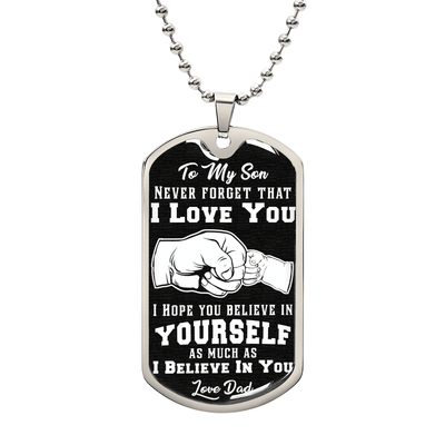 My Son - Dog Tag Necklace - The Best Shop 4U