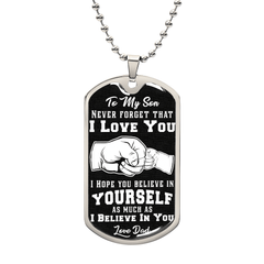 My Son - Dog Tag Necklace - The Best Shop 4U