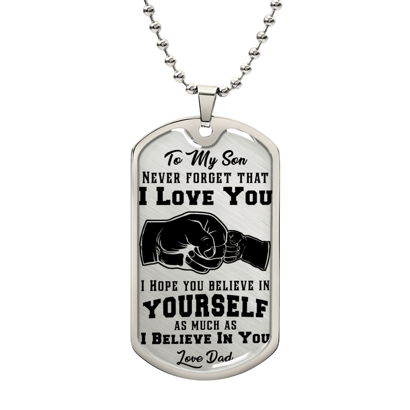 Never Forget I Love You - Dog Tag Necklace - The Best Shop 4U