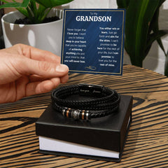 Never Forget Love You Forever (To My Grandson) – Bracelet - The Best Shop 4U