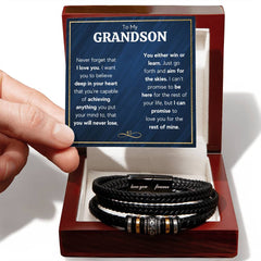 Never Forget Love You Forever (To My Grandson) – Bracelet - The Best Shop 4U