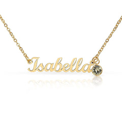 Personalized Name Necklace with Birthstone - The Best Shop 4U