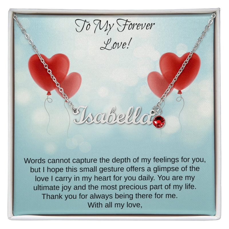 Personalized Name Necklace with Birthstone - The Best Shop 4U