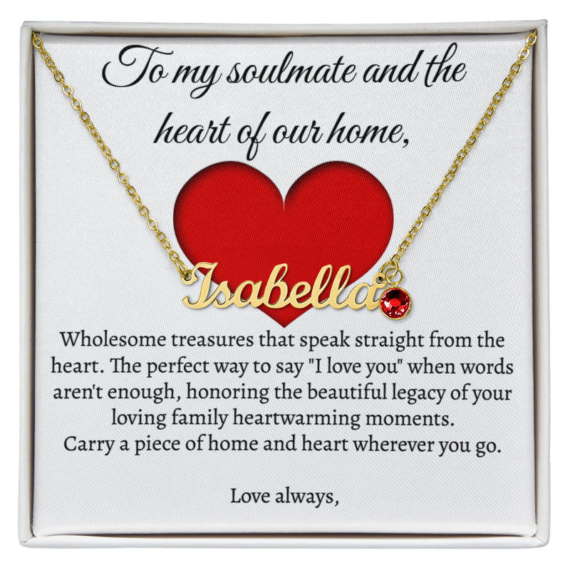 Personalized Name Necklace with Birthstone - The Best Shop 4U