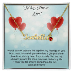 Personalized Name Necklace with Birthstone - The Best Shop 4U