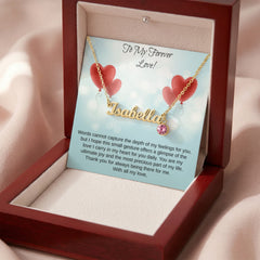 Personalized Name Necklace with Birthstone - The Best Shop 4U