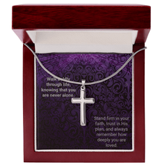 Snake Chain Cross Necklace - Walk Boldly - The Best Shop 4U