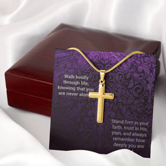 Snake Chain Cross Necklace - Walk Boldly - The Best Shop 4U