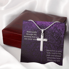 Snake Chain Cross Necklace - Walk Boldly - The Best Shop 4U
