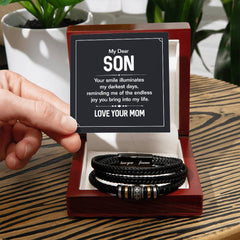 Son, Your Smile - Mens Leather Bracelet - The Best Shop 4U