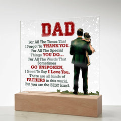 Thank You Dad - Acrylic Square - The Best Shop 4U