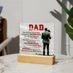 Thank You Dad - Acrylic Square - The Best Shop 4U