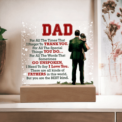 Thank You Dad - Acrylic Square - The Best Shop 4U