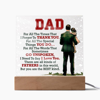 Thank You Dad - Acrylic Square - The Best Shop 4U