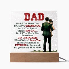 Thank You Dad - Acrylic Square - The Best Shop 4U