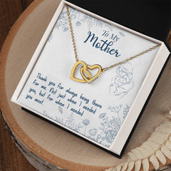 Thank You For Always Being There - Interlocking Hearts Necklace - The Best Shop 4U