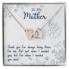 Thank You For Always Being There - Interlocking Hearts Necklace - The Best Shop 4U