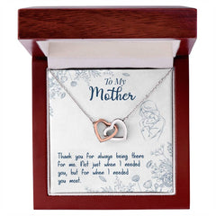 Thank You For Always Being There - Interlocking Hearts Necklace - The Best Shop 4U