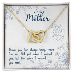 Thank You For Always Being There - Interlocking Hearts Necklace - The Best Shop 4U