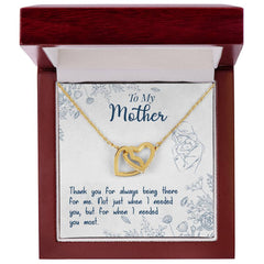 Thank You For Always Being There - Interlocking Hearts Necklace - The Best Shop 4U