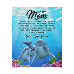 To Mom I Know It's Not Easy – Jersey Fleece Blanket - The Best Shop 4U