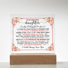 To My Beautiful Daughter – Acrylic Square - The Best Shop 4U